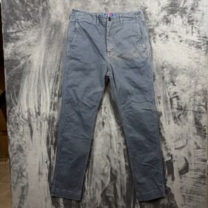 Best Made Co Chino Pants Mens 33x34 Grey Straight Leg Made in USA Cotton Blend